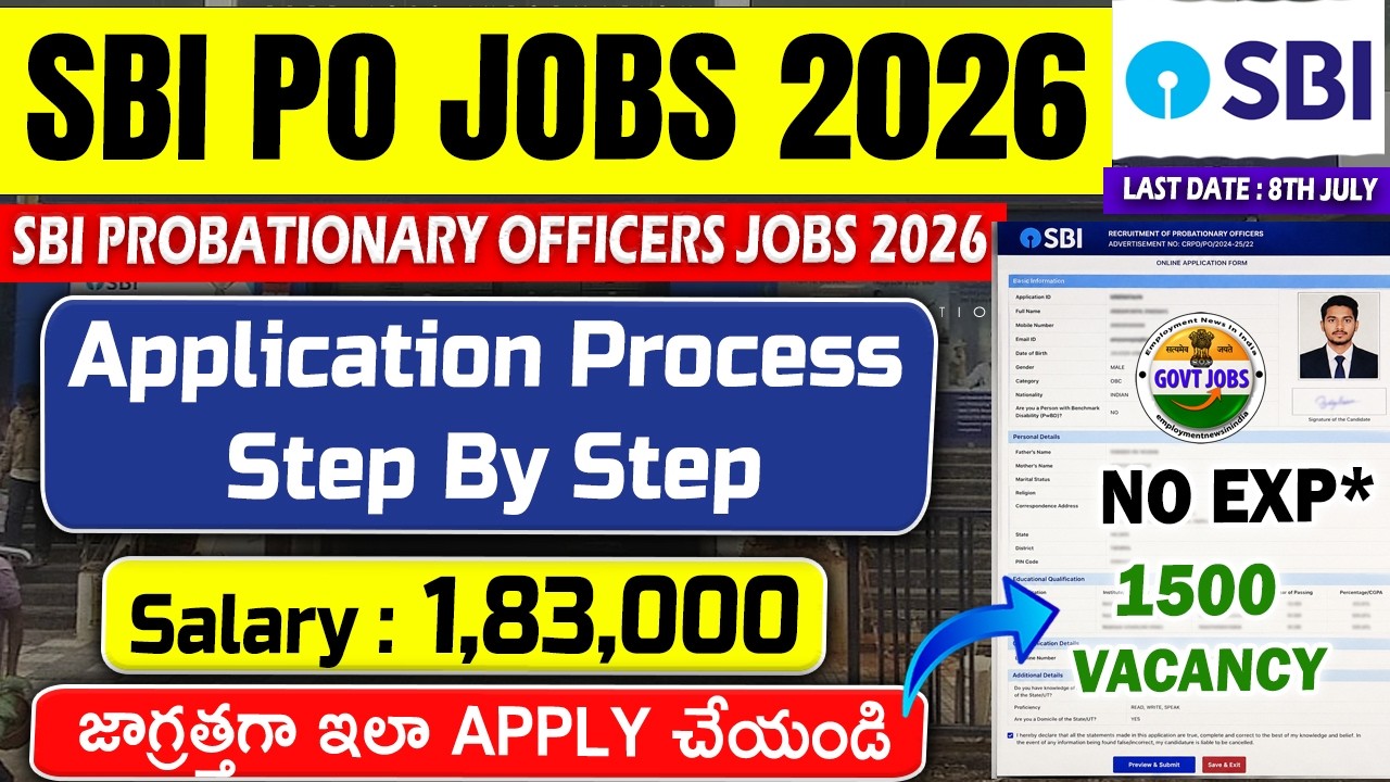 SBI PO Jobs Application Process 2026 | How to Apply SBI PO Notification 2026 | SBI PO Form 2026