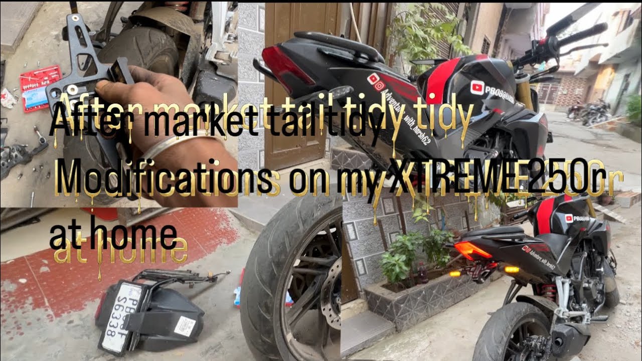 Tail tidy modifications on my XTREME 250r at home,,, 👀👀👀