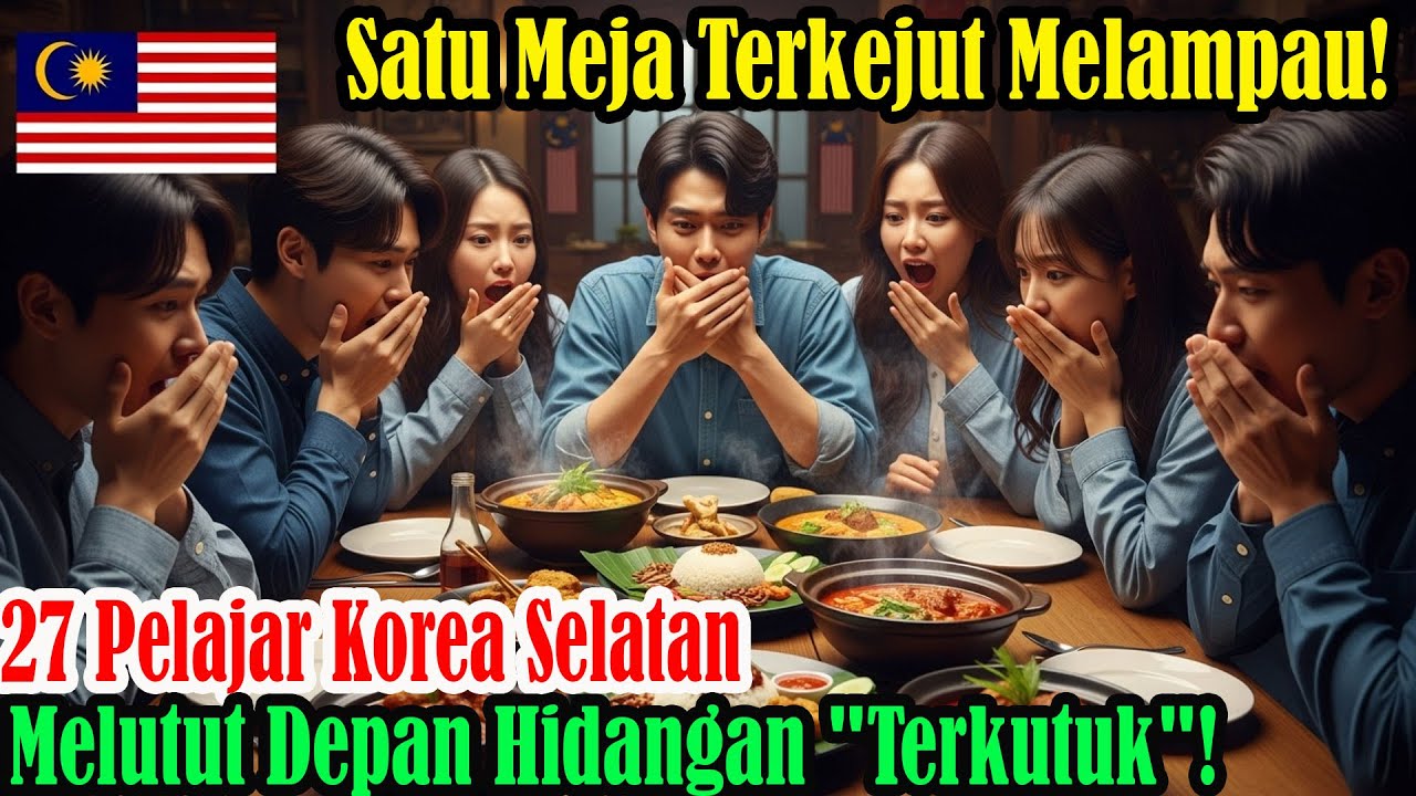 Meja makan terdiam! 27 pelajar Korea tunduk sebelum makan hidangan ringkas di Malaysia,akhirkejutan