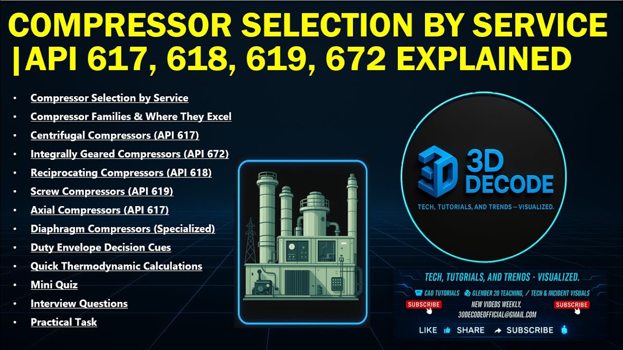 Compressor Selection by Service | API 617, 618, 619, 672 Explained