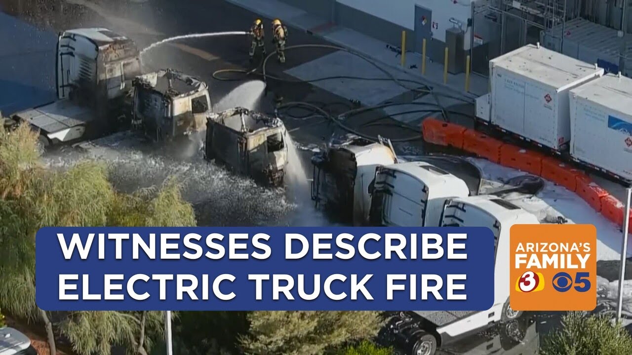 Neighboring Phoenix businesses describe fire that damaged 5 electric semi-trucks