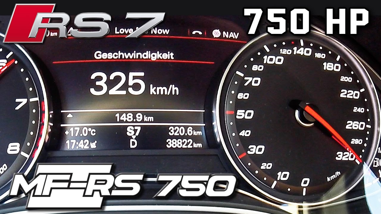 Audi RS7 750 HP 0-325 km/h ACCELERATION & TOP SPEED by AutoTopNL