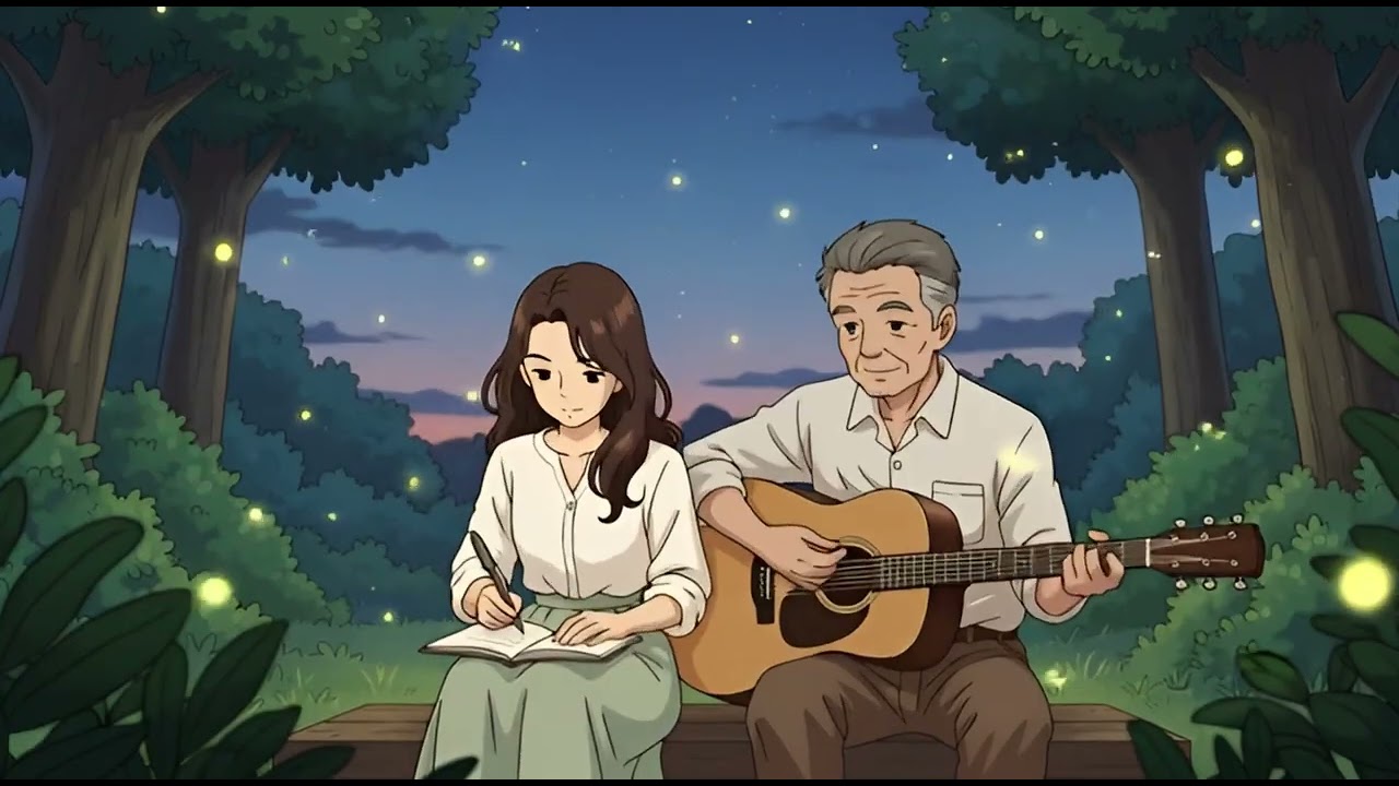 A Summer Evening on the Porch — Fireflies, Lemonade, and Soft Guitar Melodies | Ghibli Wonderland