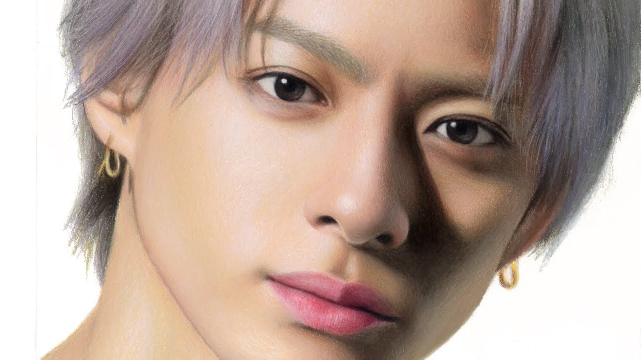 平野紫耀を色鉛筆で描く 作画過程 / Colored Pencil Drawing Sho Hirano