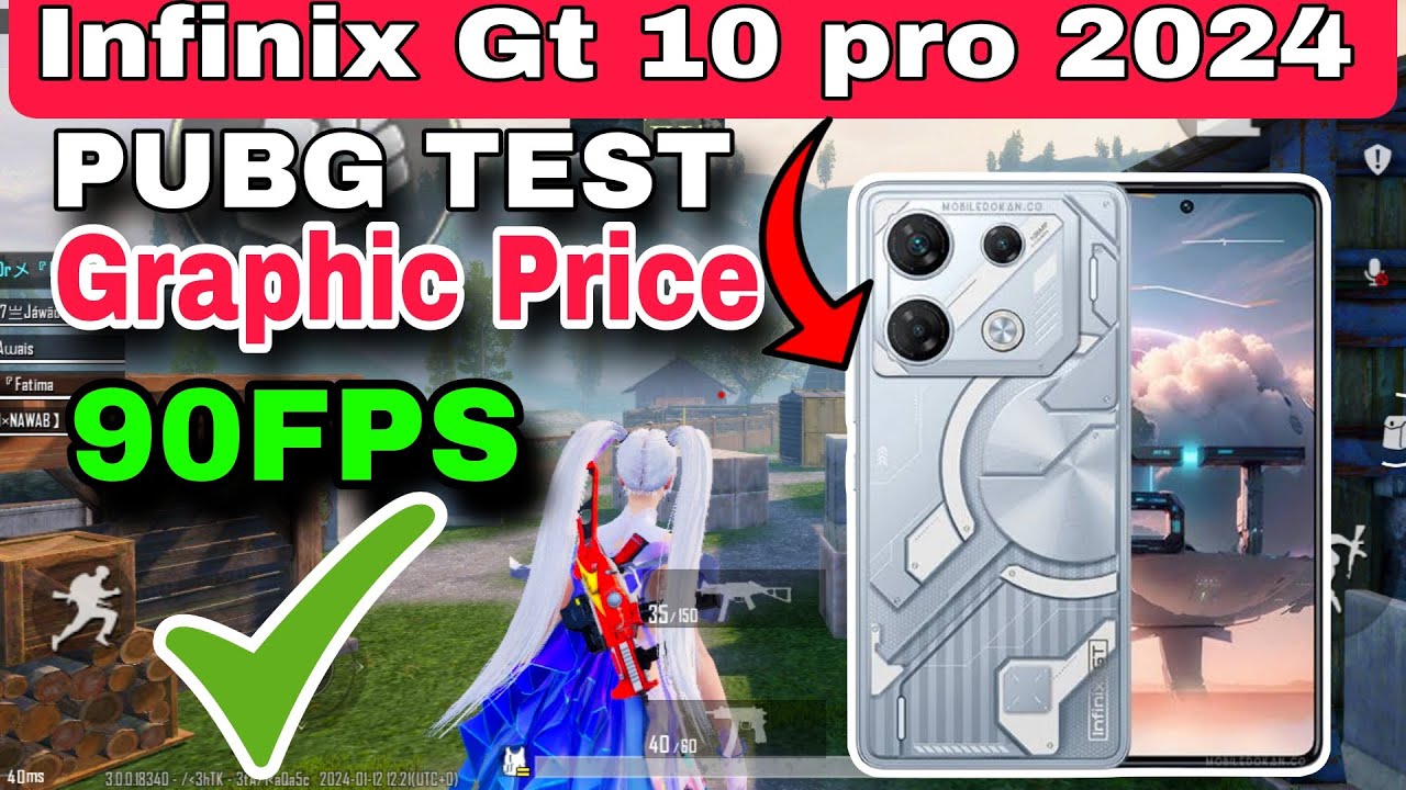 infinix gt 10 pro pubg test 2024 🔥 | Infinix gt 10 pro PUBG mobile bgmi graphic test | 90fps test