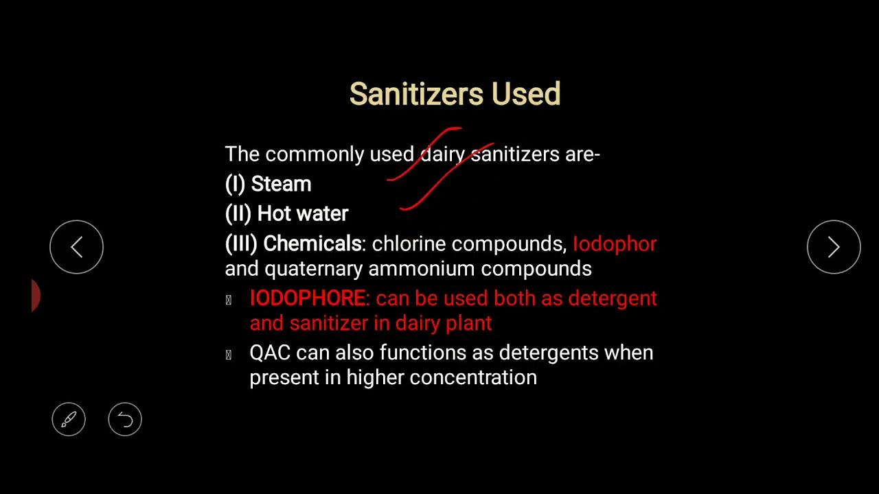 Cleaning and sanitation of dairy plant