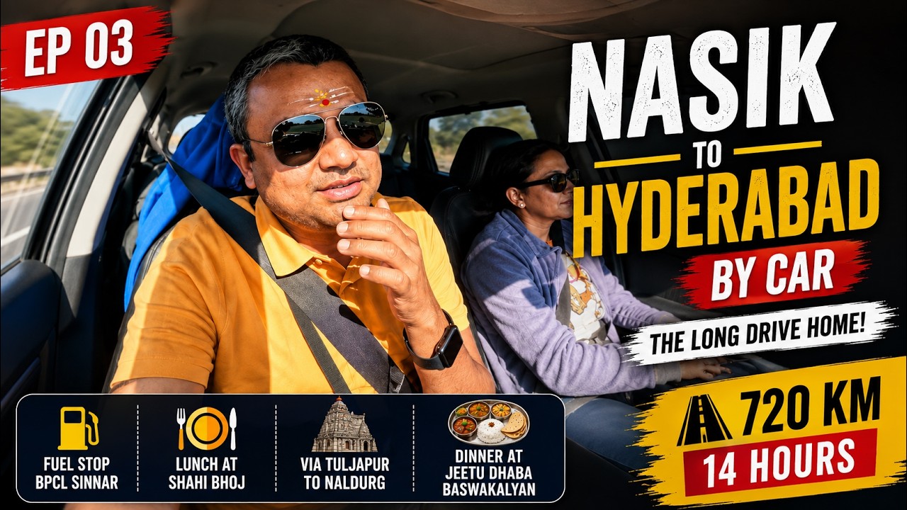 EP03 Nashik to Hyderabad 🚗| 720 KM 14 Hours & The Longest Drive Home! | Maharashtra Road Trip Finale