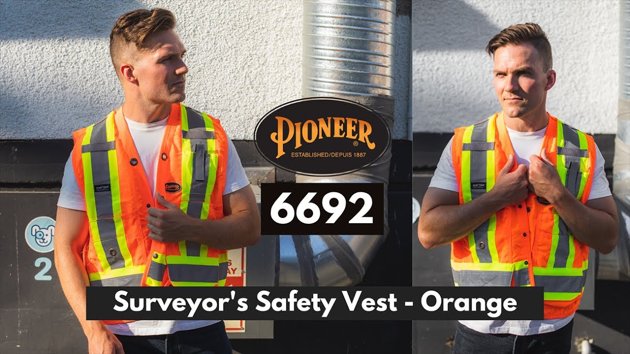 Pioneer 6692 Surveyor’s Safety Vest (Hi-Viz Orange) | Safetywear.ca