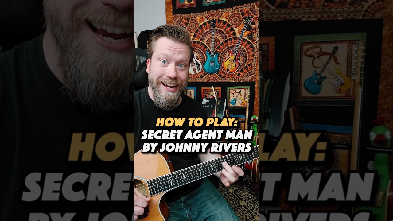 Secret Agent Man by Johnny Rivers - Guitar Lesson (Simplified)