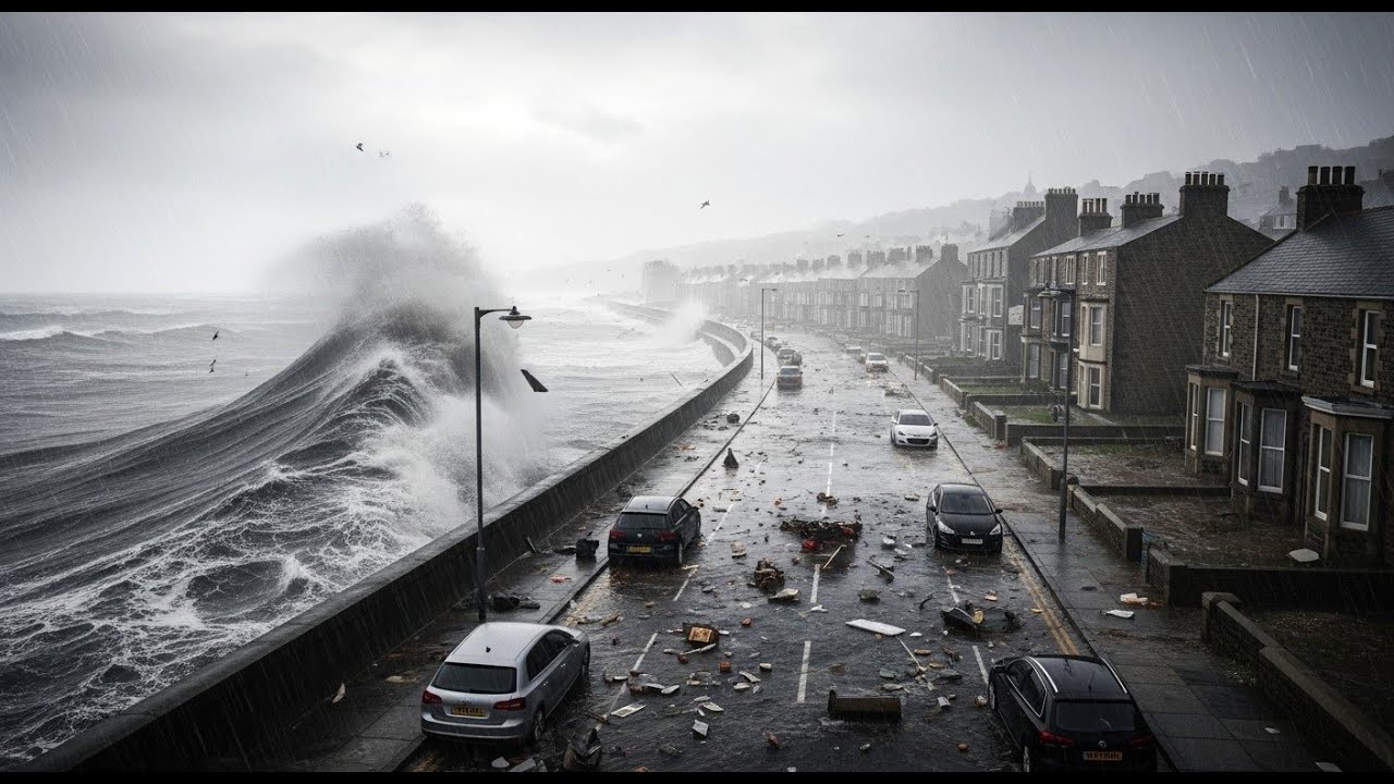Insane High Tides from Storm Ingrid Slam Scotland & England Coasts!