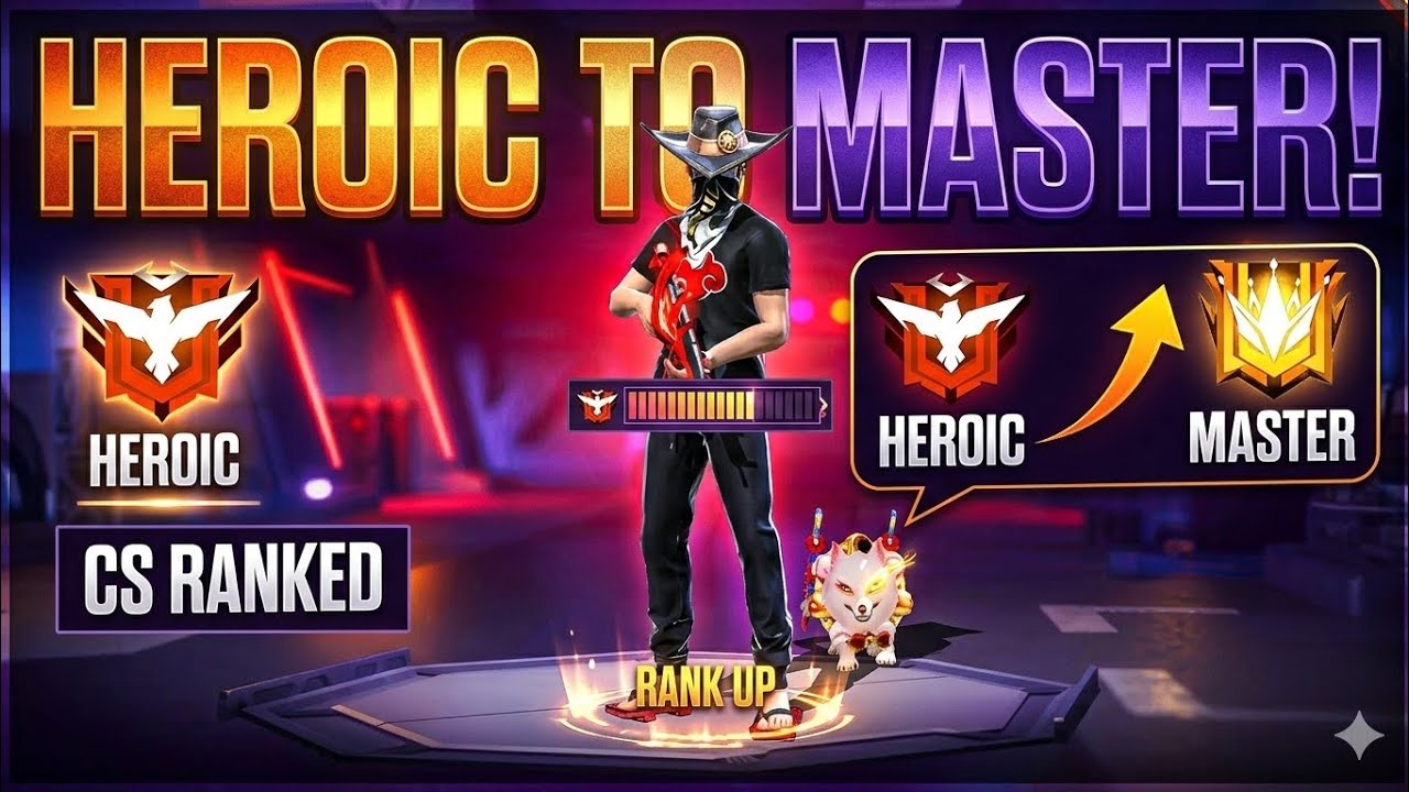 Pushing in cs ranked to go heroic to master🥶👿#freefire #pushing 