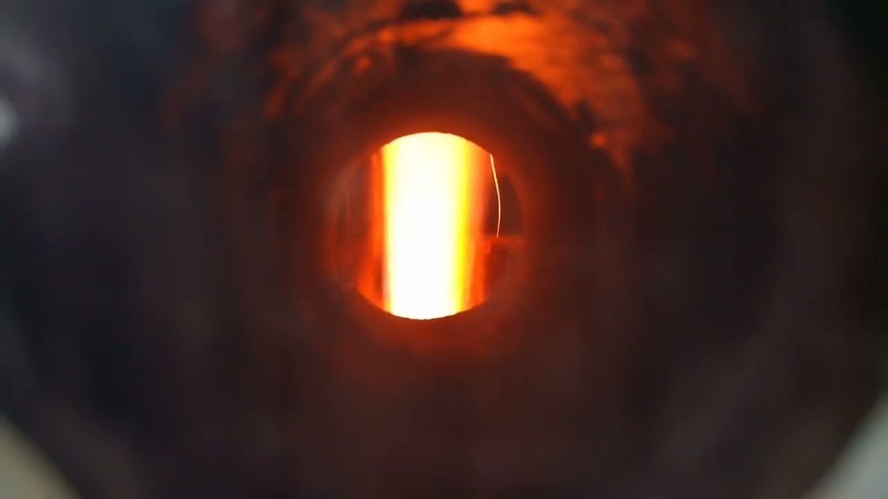 Шахтный котел . Тест с шамотом .