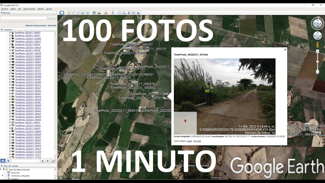 CARGAR VARIAS FOTOS EN GOOGLE EARTH EN UN MINUTO