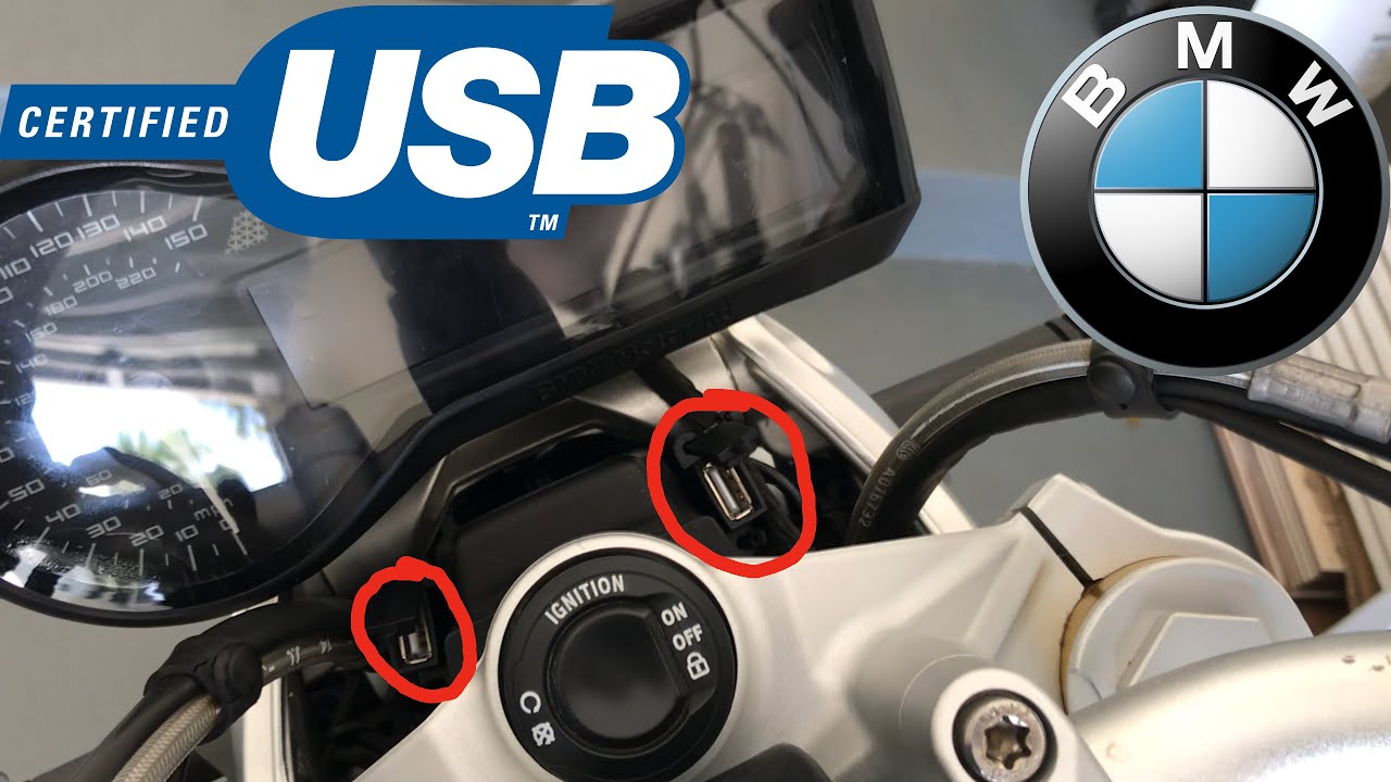 Easy front USB port install for 2015+ BMW R1200R / R1250R
