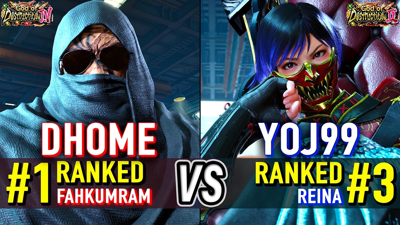 T8 🔥 DHOME50HBK (#1 Ranked Fahkumram) vs YOJ99 (#3 Ranked Reina) 🔥 Tekken 8 High Level Gameplay