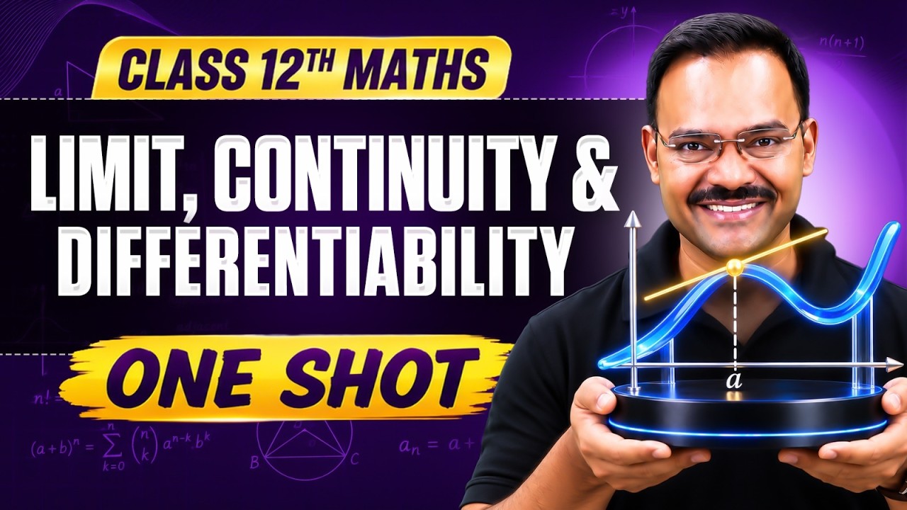 Limit Continuity & Differentiability in One Shot | All Concepts & PYQs Covered | Class 12 JEE Maths