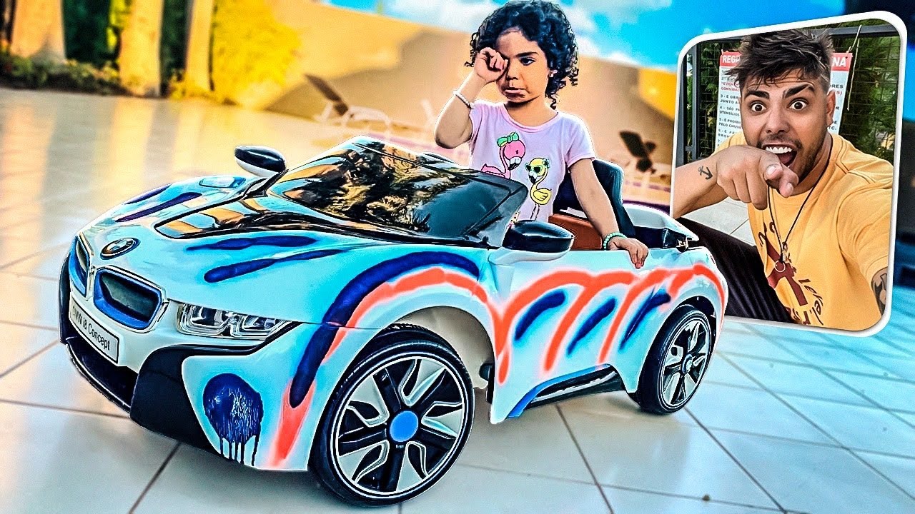 MEU PAI ME TROLLOU  * pintou minha Bmw com tinta *