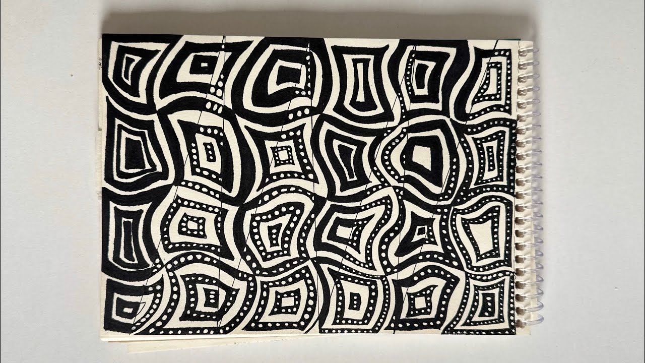 Relaxing Abstract Pattern Drawing | Meditative Art Timelapse