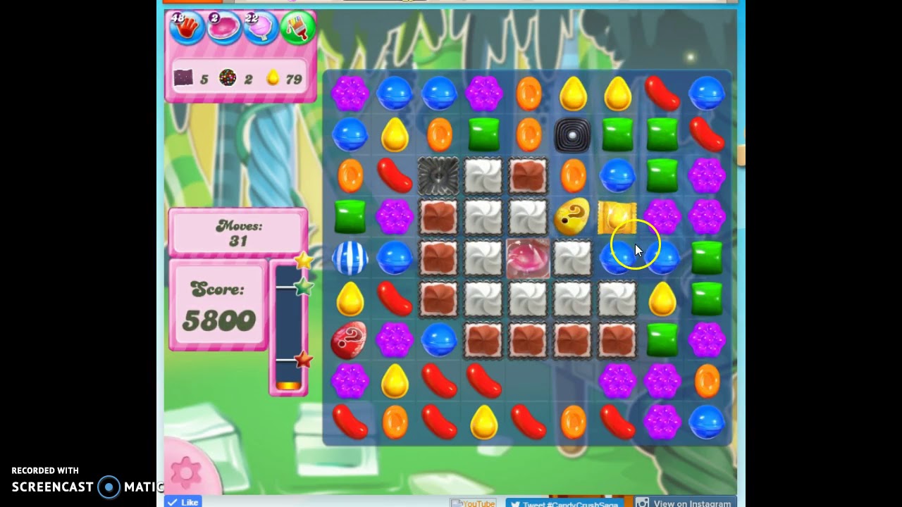 Candy Crush Level 419 Audio Talkthrough, 3 Stars 0 Boosters