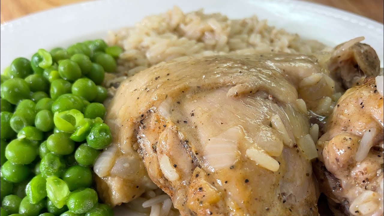 THE FOOD I SURVIVED ON FOR MANY YEARS/OLD SCHOOL BAKED CHICKEN AND RICE /CHEAP,DELICIOUS & FILLING