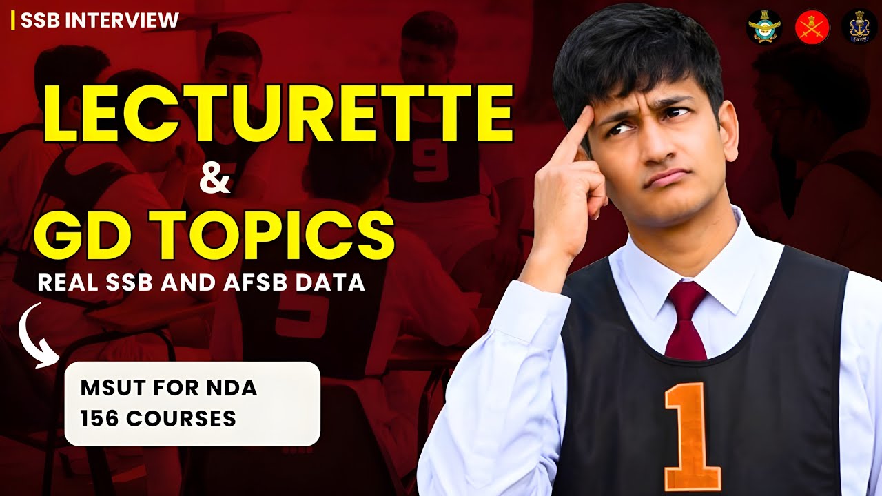 SSB Lecturette Topics & GD Topics 2026 | Real SSB & AFSB Data | SSB Interview 2026 !!