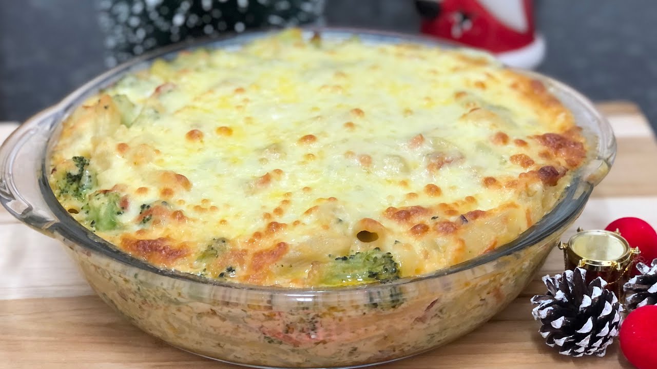 MACARRÃO CREMOSO DE FORNO COM BLOCOLIS E BACON | UMA DELÍCIA | FÁCIL | Receitinhas Com Amor ❤️