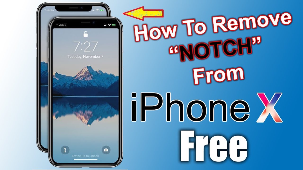 How to Remove Notch From iPhone X For Free | Without Notch Remover App