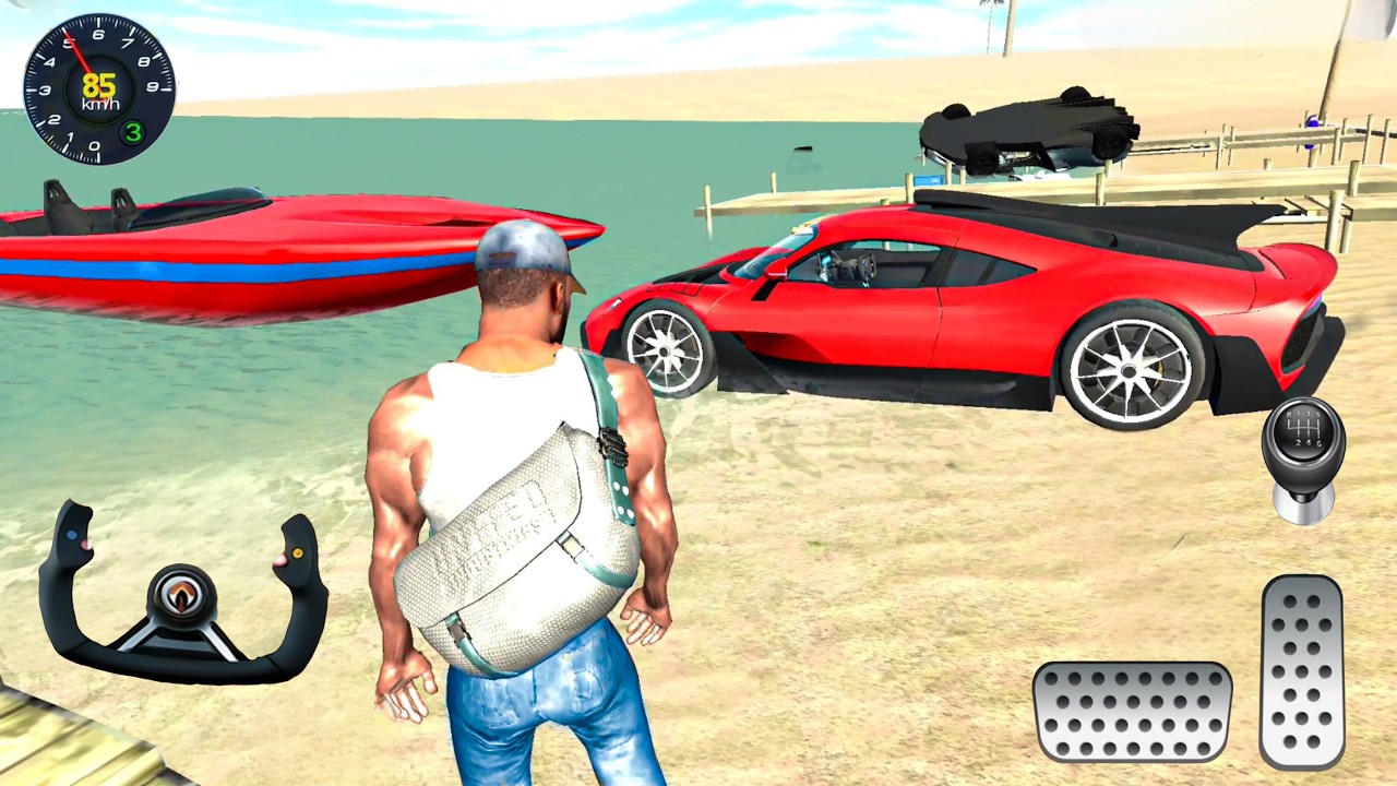 Indian Marcedes AMG Boat and Horse in Open City Simulator - Android Gameplay