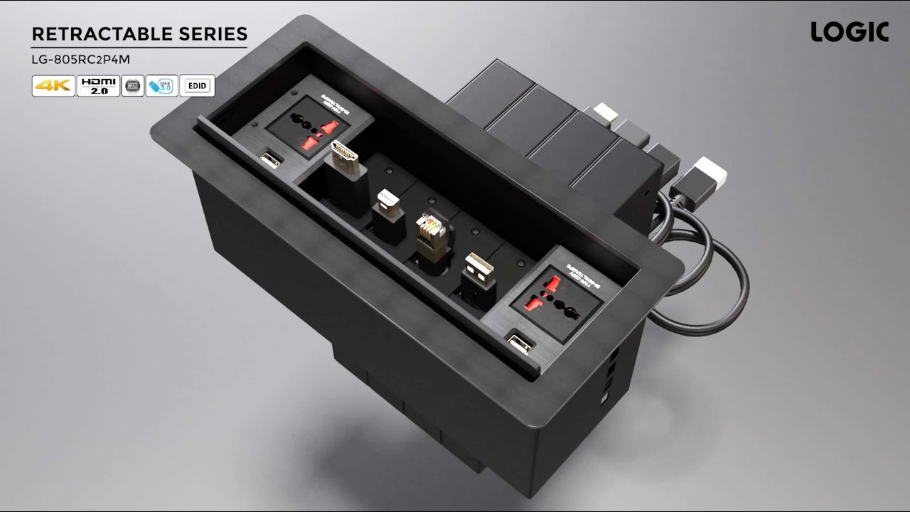Logic Manual Retractable Cable Manager LG-805RC2P4M