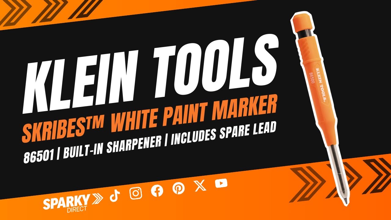 Klein Tools 86501 | Marker mechaniczny Skribes&trade; z zapasowym grafitem | Wbudowana temper&oacute;wka