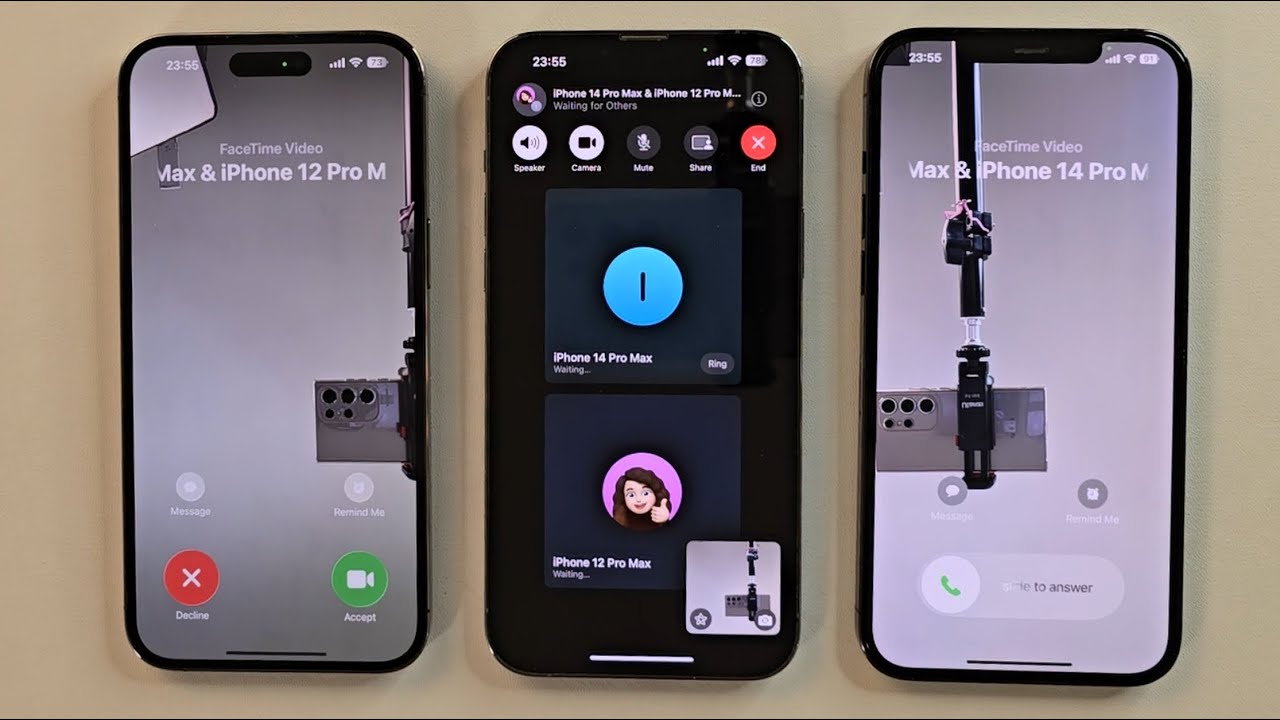 IPhone 14 Pro Max VS iPhone 13 Pro Max VS iPhone 12 Pro Max Incoming call FaceTime Outgoing call