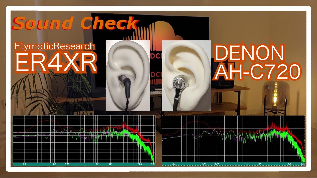 Etymotic Research ER4XR vs DENON AH-C720 [IEMs In-Ear headphones Sound Comparison イヤホン音比較]