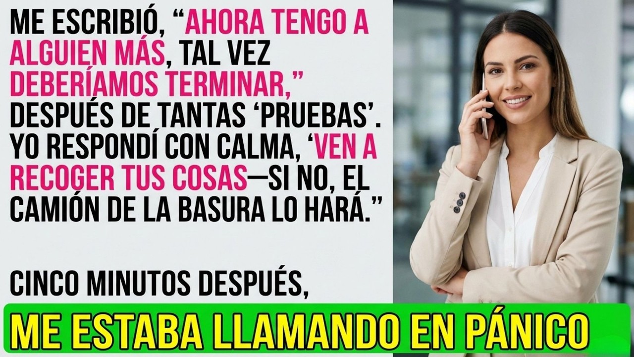 Me envió un mensaje de texto   Tengo a alguien más ahora, tal vez deberíamos romper , después de tan