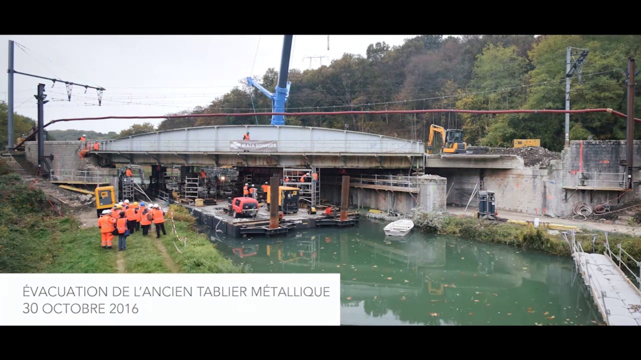 Spectaculaire remplacement de ponts-rails - Souppes-sur-Loing (77)