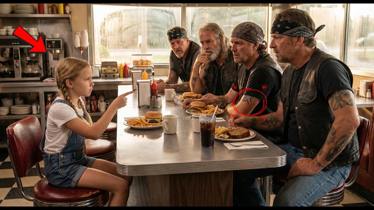 Sie war sechs Sie ging auf den gefährlichsten Mann im Diner zu — einen Hell's Angel ?!!