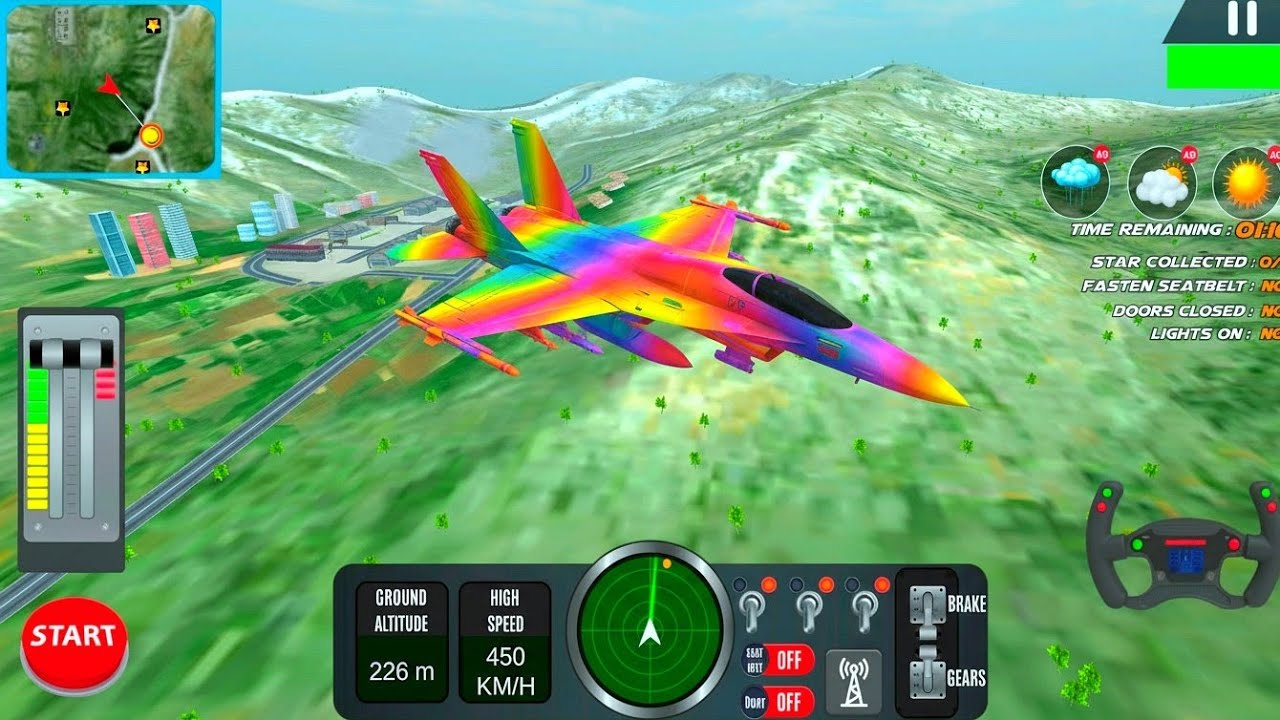 City Airplane Flight Simulator - Fighter Jet Emergency Landing - Android Gameplay 