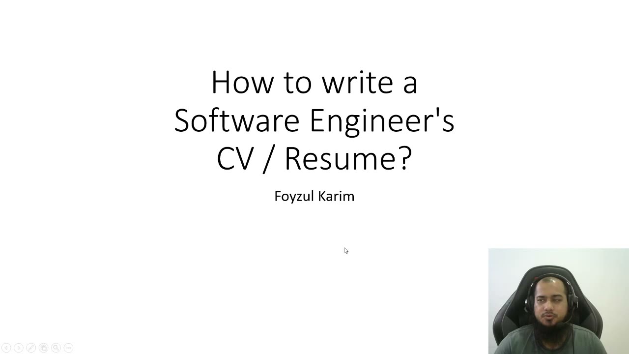 (Bangla) How to write a CV of a software engineer?