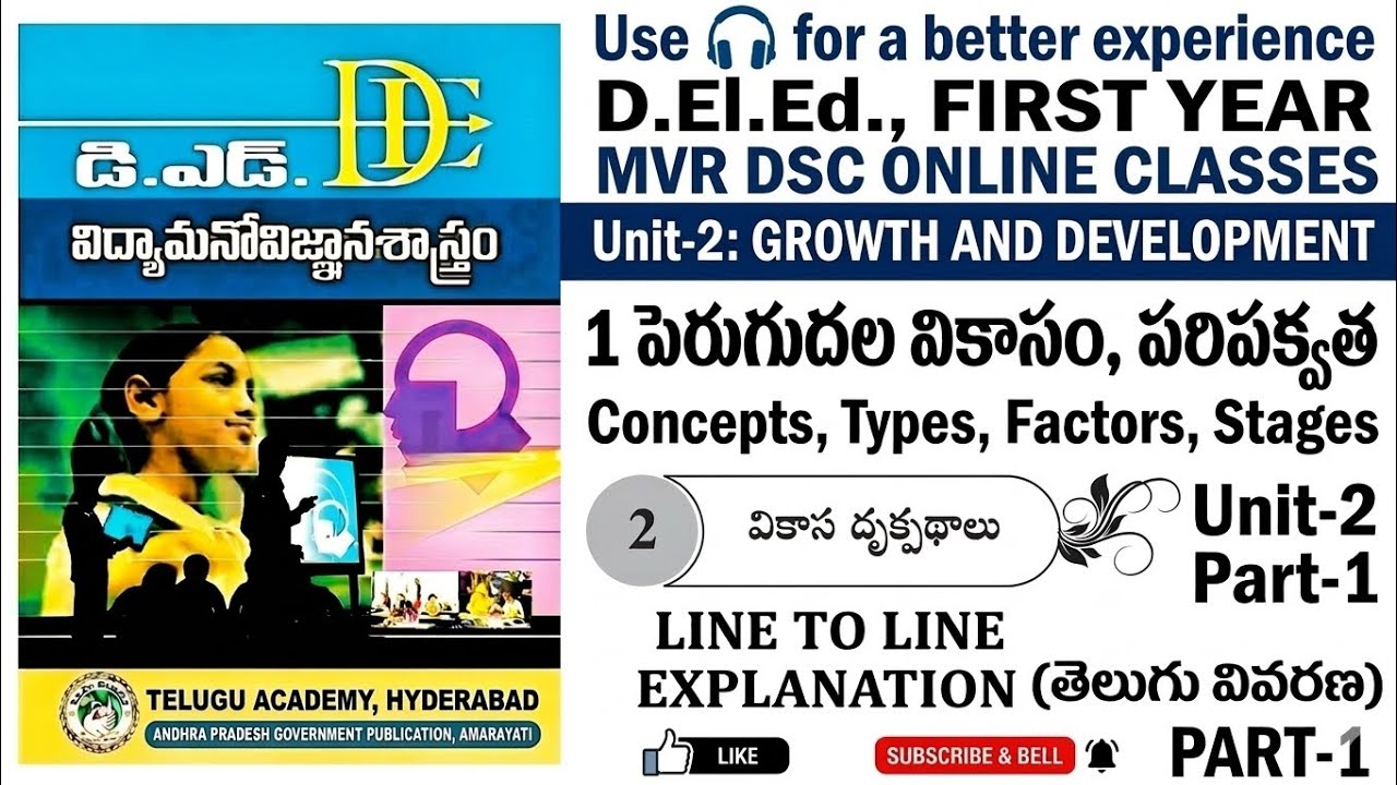 పెరుగుదల వికాసం, పరిపక్వత, unit -2 -వికాస దృక్పథాలుDraf copy explanation, apdsc2026 part-1