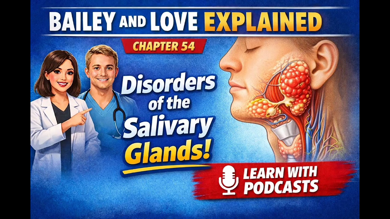 Bailey and Love Explained| Chapter 54: Disorders of the Salivary Glands| Learn with Podcasts 