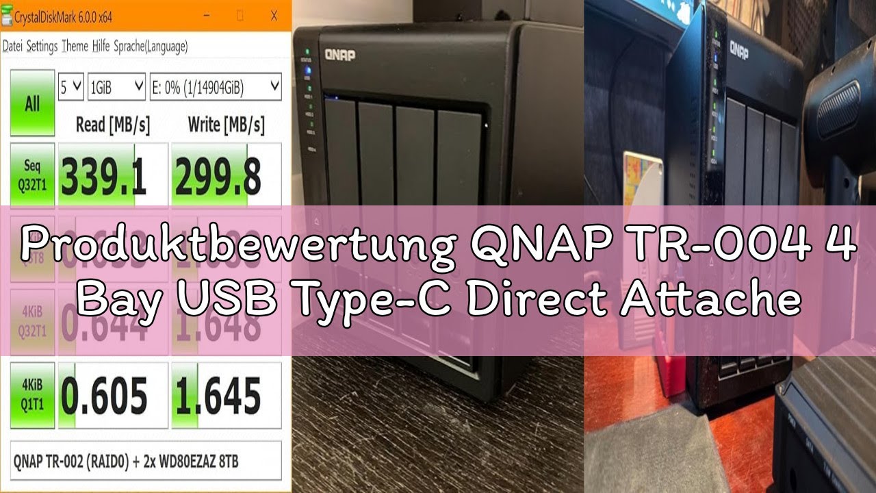 Produktbewertung QNAP TR-004 4 Bay USB Type-C Direct Attached Storage (DAS) mit Hardware-RAID (Diskl