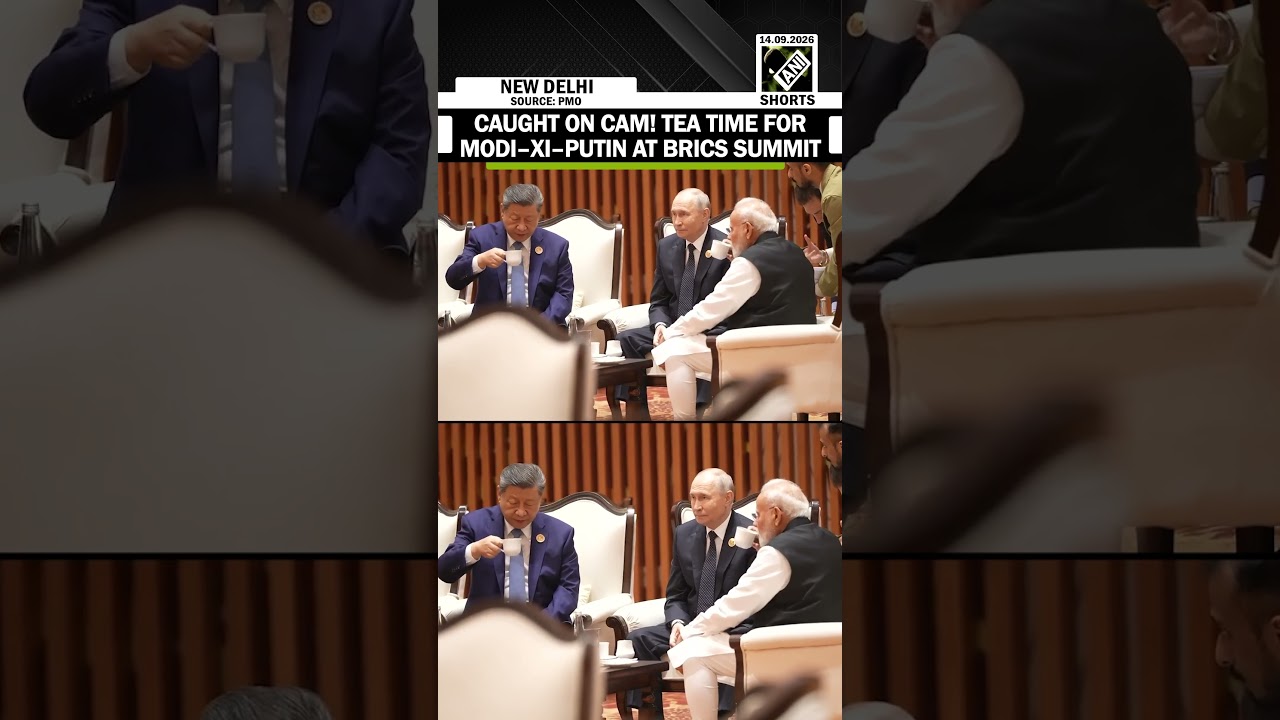 Caught on Cam! Tea time for Modi-Xi Jinping-Putin at 18th BRICS Summit