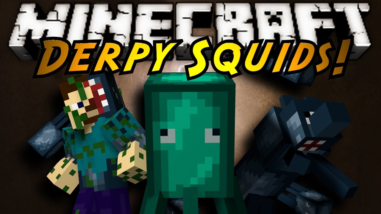 Minecraft Mod Showcase : DERPY SQUIDS!