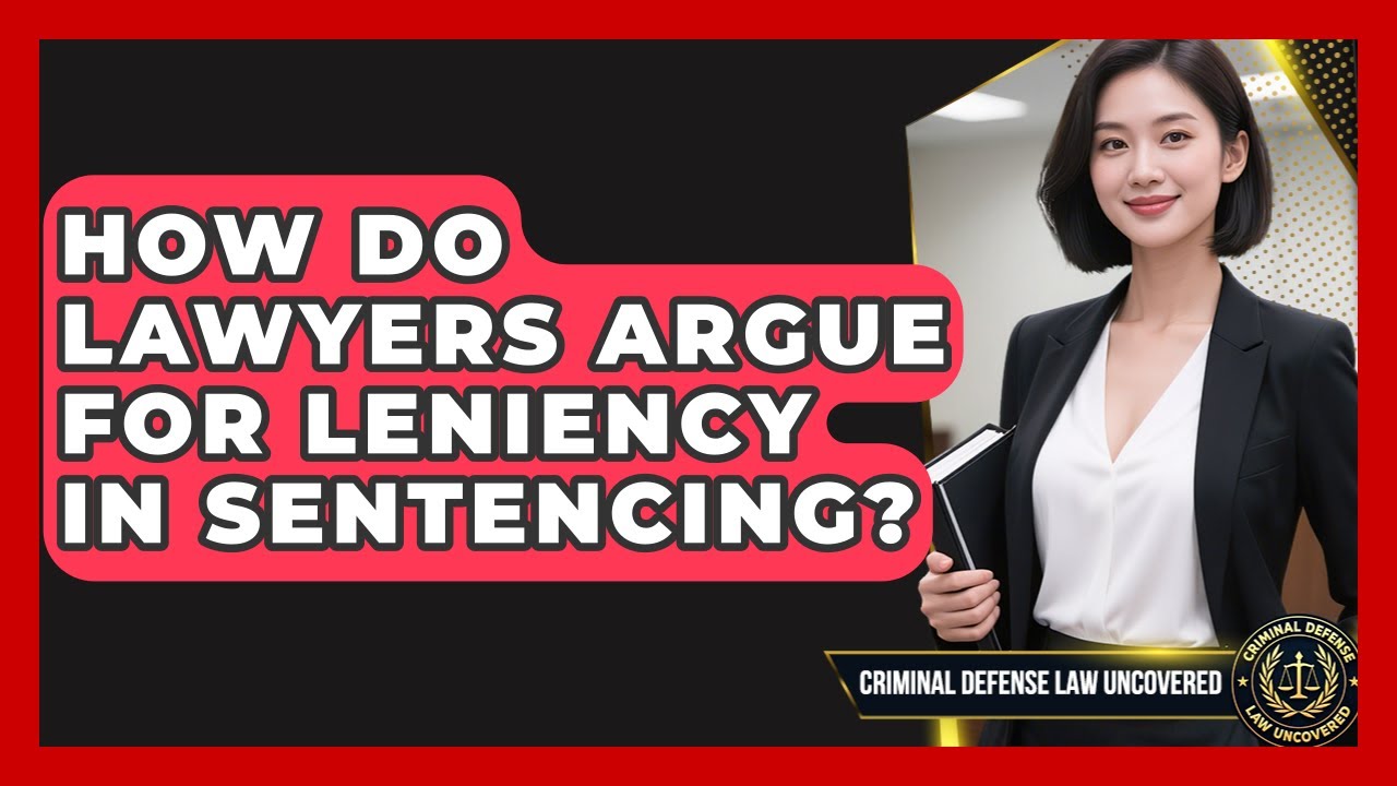How Do Lawyers Argue For Leniency In Sentencing? - Criminal Defense Law Uncovered