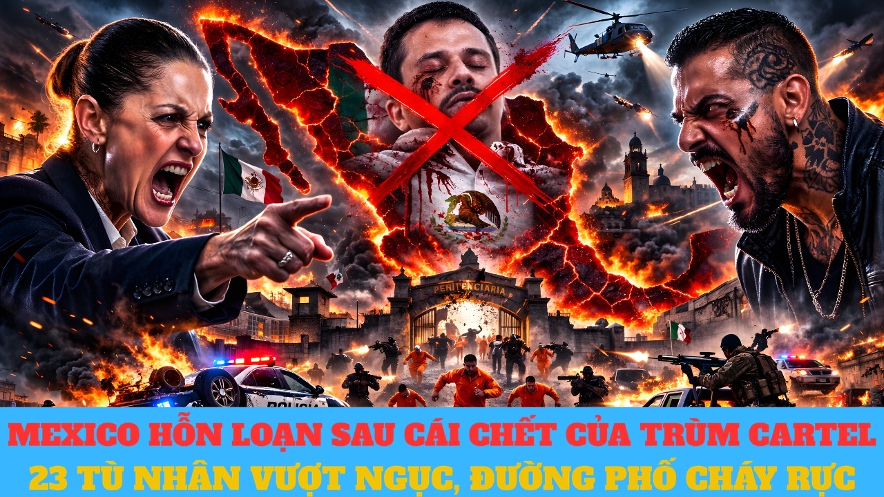 MEXICO HỖN LOẠN SAU CÁI CHẾT CỦA TRÙM CARTEL – 23 TÙ NHÂN VƯỢT NGỤC, ĐƯỜNG PHỐ CHÁY RỰC