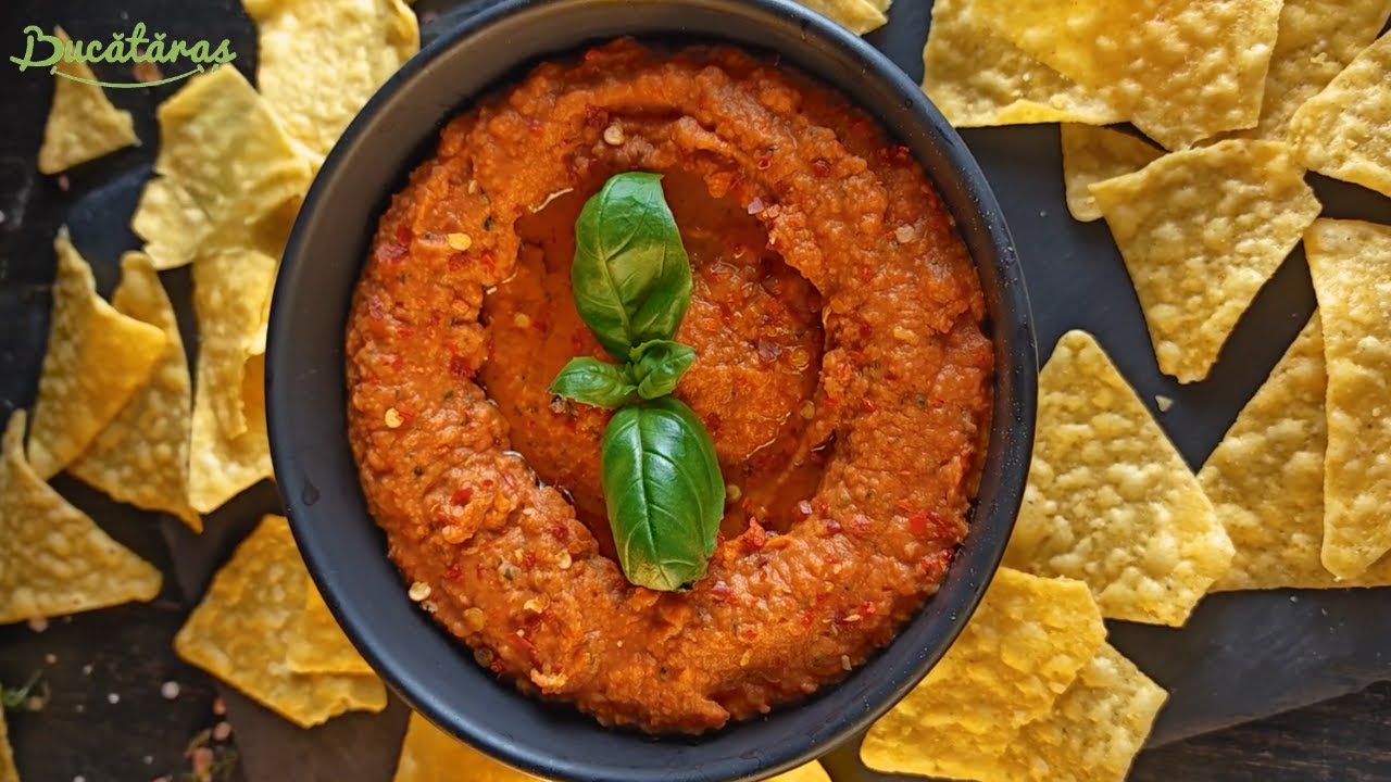 Crema de fasole cu rosii uscate - Gustare rapida de post