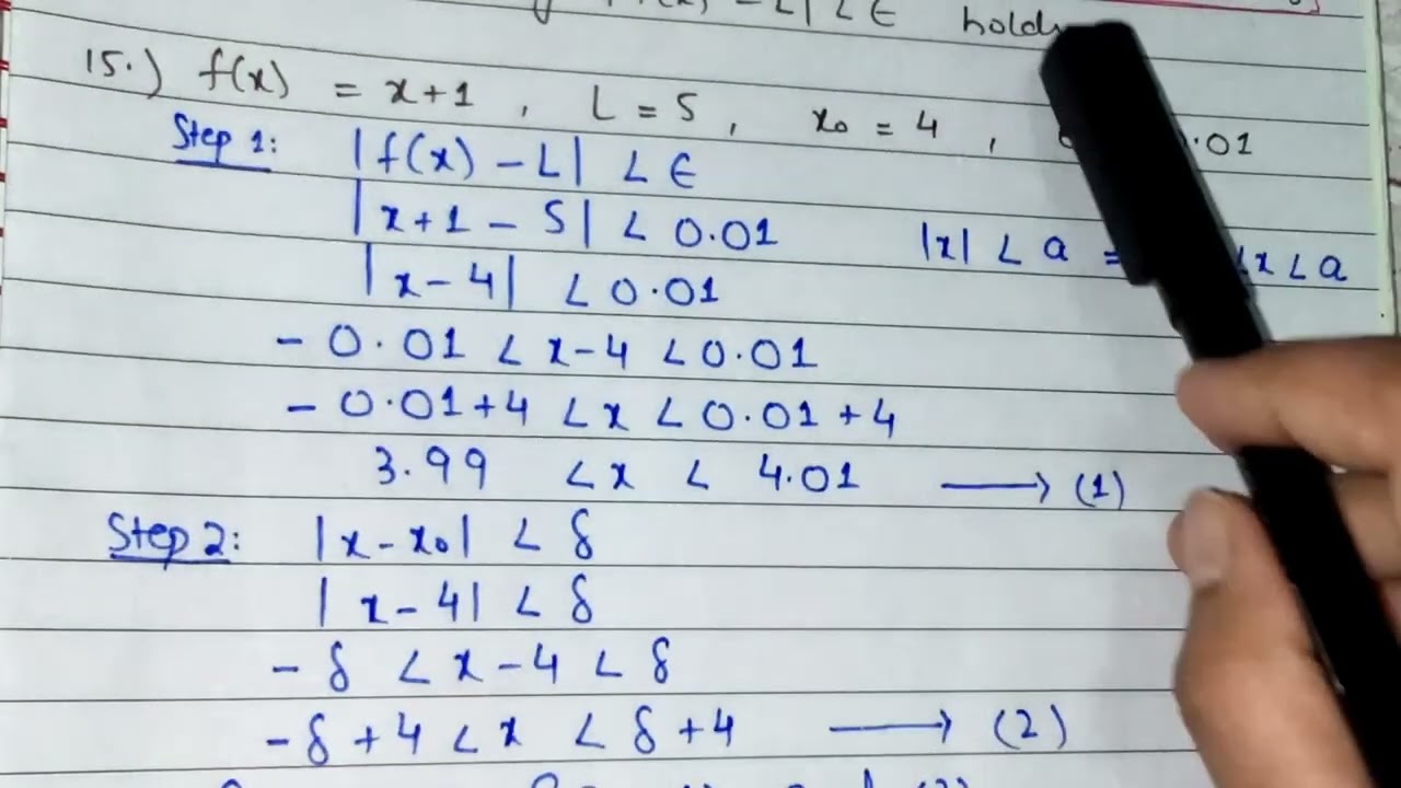 Finding Deltas Algebraically | Thomas Calculus| Exercise 2.3| Q15-18. Lecture in Hindi/Urdu.
