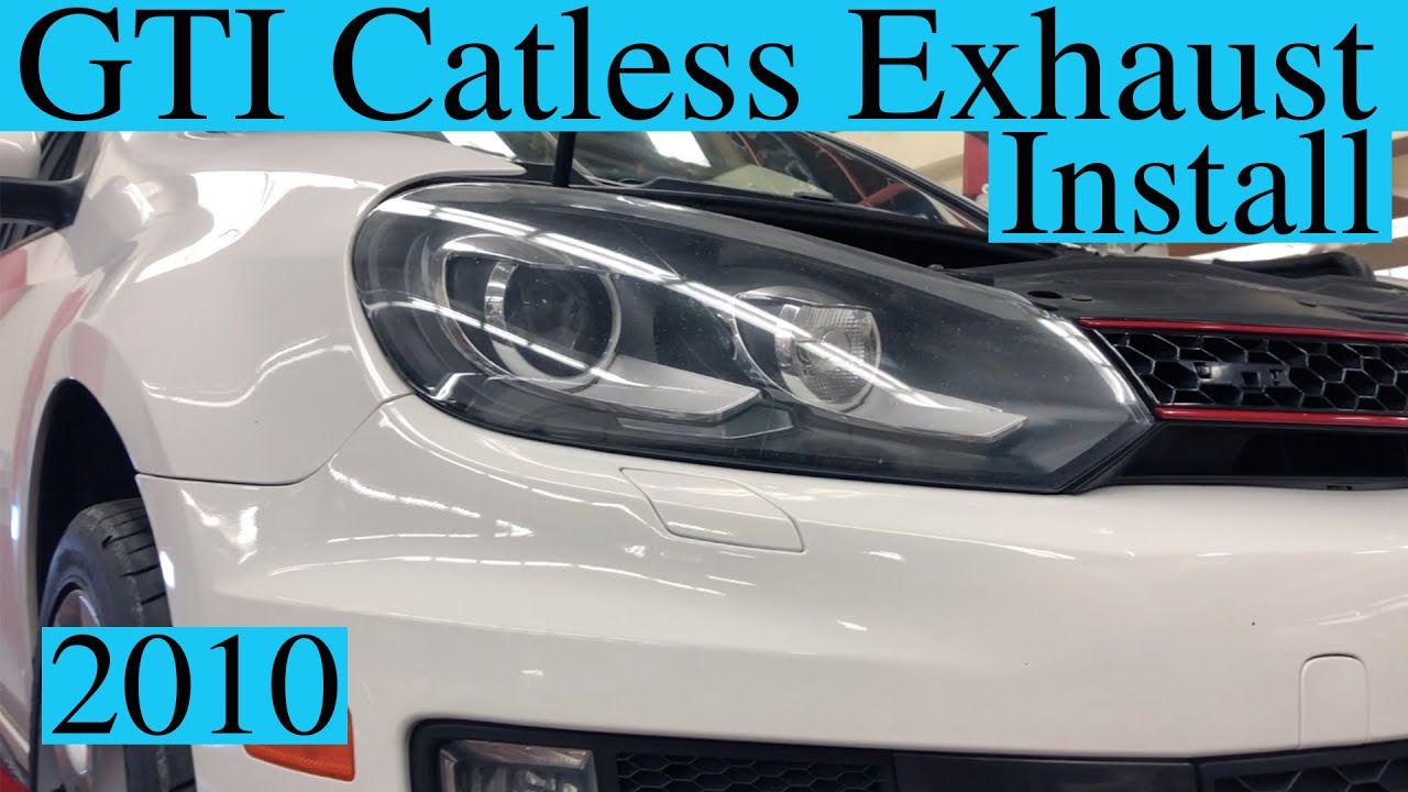 Установка выхлопной системы Catless Downpipe на VW GTI 2010 года + звуковые клипы!