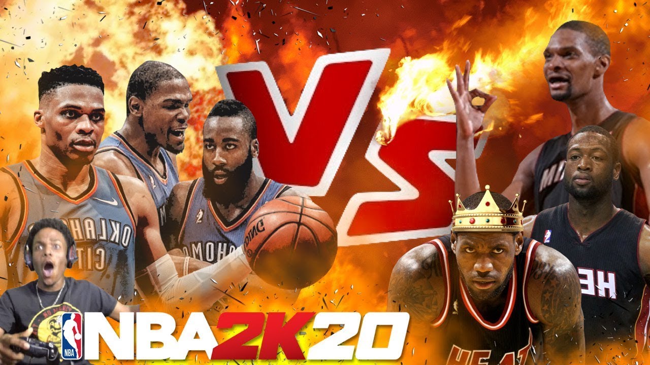 NBA 2K20 HEAT BIG 3 VS OKC BIG 3!! INSANE GAME!