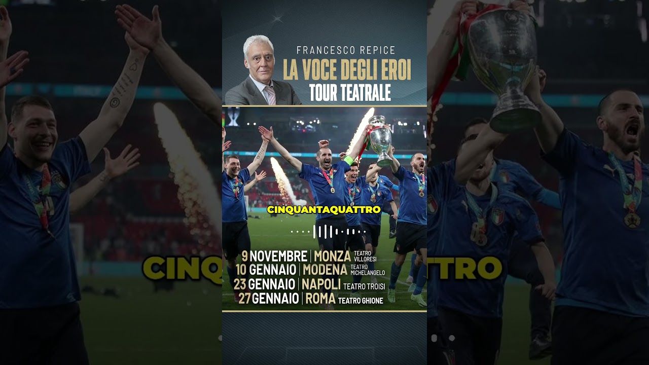 Inghilterra-Italia la finale: "SIAMO CAMPIONI D'EUROPA" l'epica radiocronaca di Francesco Repice