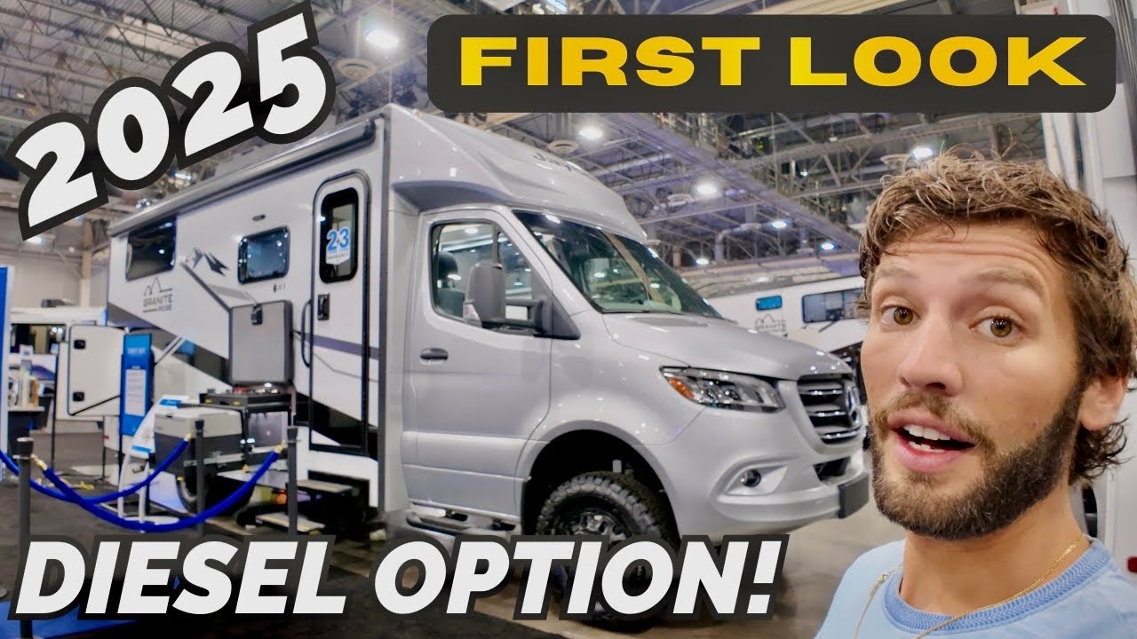 Camper van that’s bigger + now has a diesel option! 2025 Granite Ridge 23S Mercedes motorhome